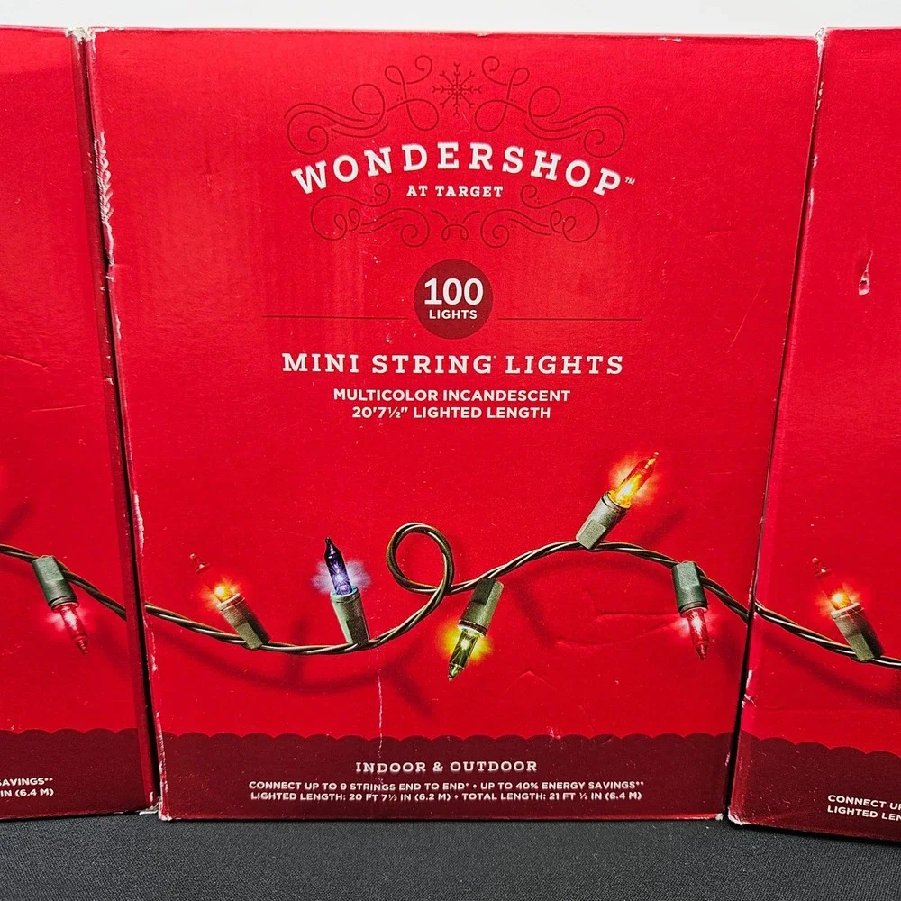 Wondershop 300ct Multicolor Mini String Lights Green Wire Indoor Outdoor 3 Boxes